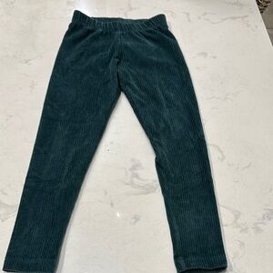 Hanna Andersson Green Velour Leggings